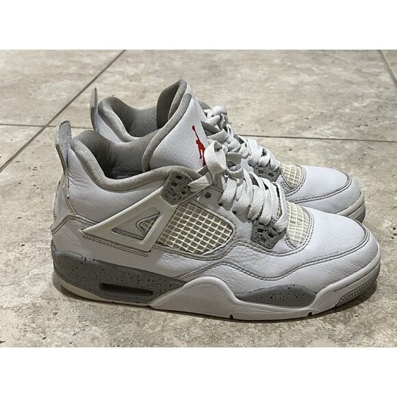 Jordan 4 Retro White Oreo (2021) (GS) DJ4699-100 Size 6Y EUC No Box - Picture 2 of 12